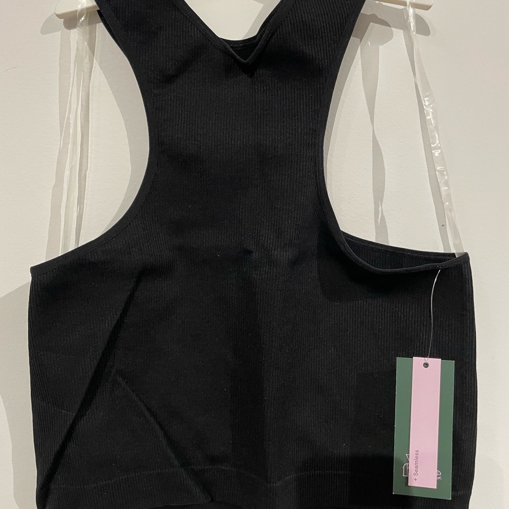 Wild Fable Women’s High Neck Seamless Tank Top Black Size Large NWT